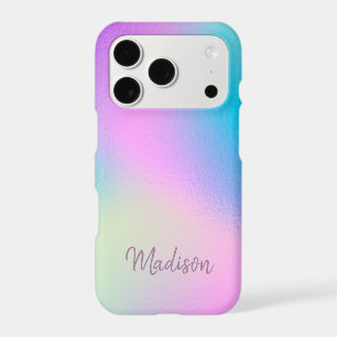 Chic Pastel Holographic Personalized Name