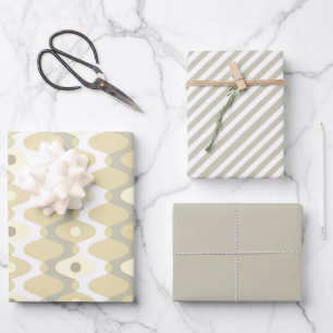 Chic Pastel Mid Century Pattern Wrapping Paper Sheet