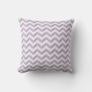 Chic Pastel purple grey Chevron Custom Monogram Throw Pillow