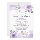 Chic Pastel Purple Rose Garden Sweet 16 Birthday