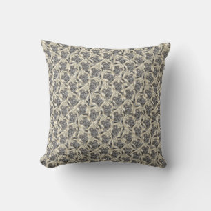 Chic Pattern Pug Throw Pillow