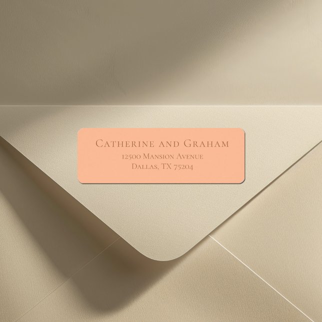Chic Peach Summer Wedding Return Address (Creator Uploaded)