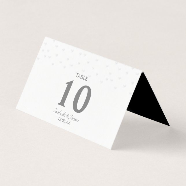 Chic Pearl Confetti sur le Mariage noir et blanc (Front)