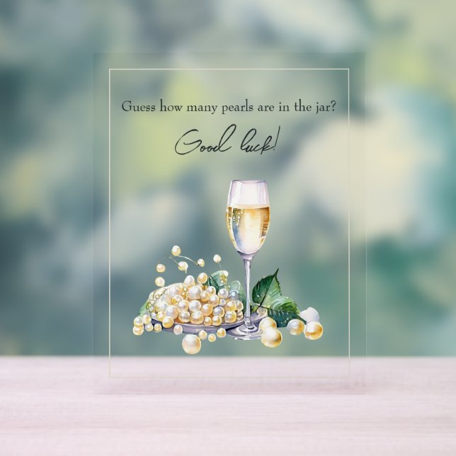 Chic Pearls & Prosecco Fête des mariées de jeu de  (Neutre)