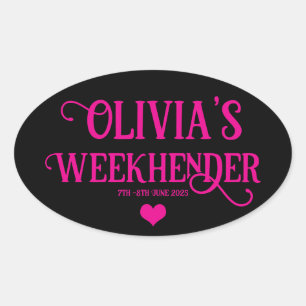 Chic Personalised Hen Do Stickers   Bride Squad 