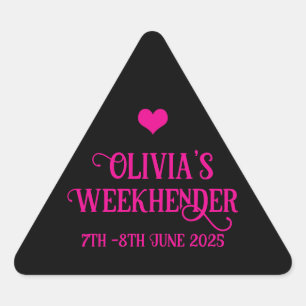 Chic Personalised Hen Do Stickers   Bride Squad 