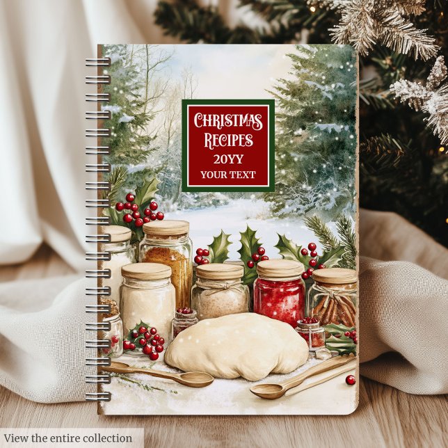 Chic Personalized Classic Holiday Recipes Notebook (Chic Personalized Classic Holiday Recipes Notebook)