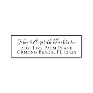 Chic Personalized Custom Return Address Label Self-inking Stamp