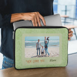 Chic Personalized Photo Text Mothers' Day Gift Laptop Sleeve<br><div class="desc">Personalize your laptop sleeve with the "Chic Personalized Photo Text" design! It can be customized with your favourite photo and text. Protect your laptop in style with this unique, unique sleeve that reflects your personality and style. Whether you want to add a photo of your loved ones, your favourite pet,...</div>