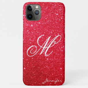 Chic Personalized red Sparkles Glitter colorful iPhone 11 Pro Max Case