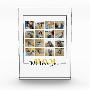 Chic Personalized We Love You Mom Photos Collage 