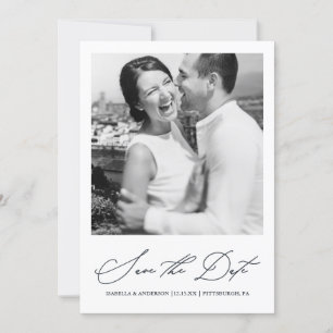 Chic Photo Bleu Save the Date