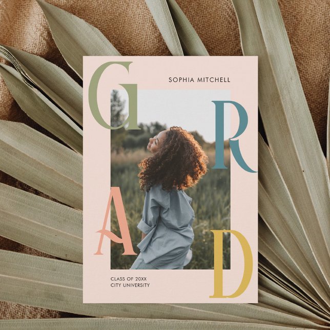 Chic Photo Graduation Party Invitation (Créateur téléchargé)