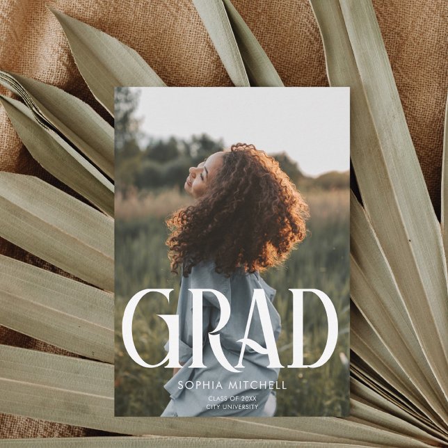 Chic Photo Graduation Party Invitation (Creator Uploaded)