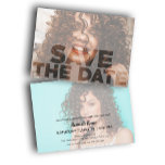 Chic Photo Graduation Save The Date<br><div class="desc">Your photo with a SAVE THE DATE transparent overlay on the front and your graduation party invitation details on the back with a new or the same photo.</div>