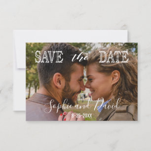 Chic Photo SAVE THE DATE Wedding Typography