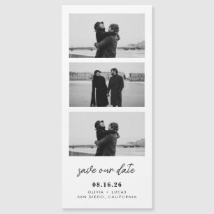 Chic Photo Strip Magnetic Wedding Save The Date