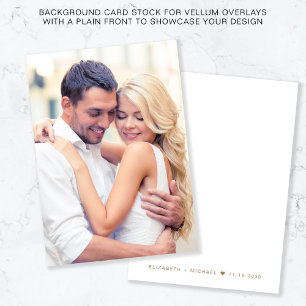 Chic Photo White Background For Vellum Overlay Invitation