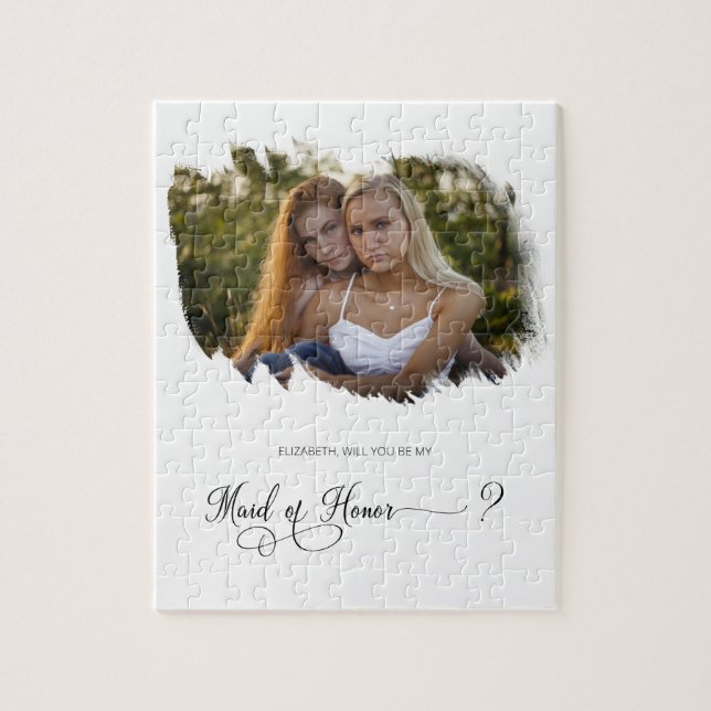 Chic Photo Will You Be My Maid Of Honour Jigsaw Puzzle (Vertical)