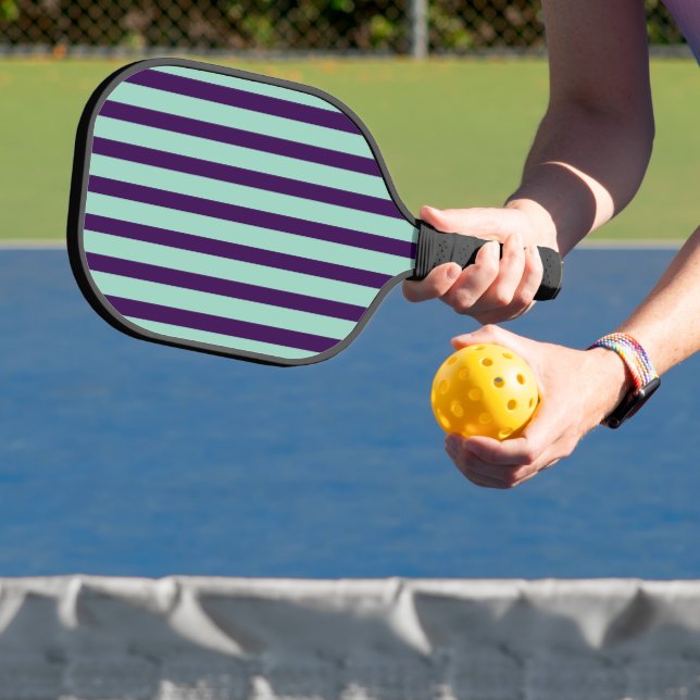 Chic Pickleball Paddle with Bold Stripe Design (Insitu)