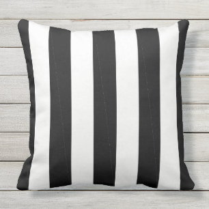CHIC PILLOW_MOD BLACK & WHITE STRIPES THROW PILLOW