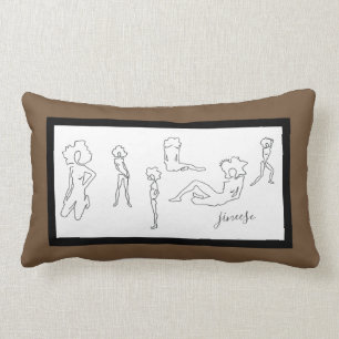 CHIC PILLOW_MODERN FIGURE DRAWING STUDY LUMBAR PILLOW