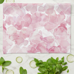 Chic Pink Abstract   Kitchen Towel