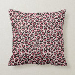 Chic pink and black leopard print throw pillow<br><div class="desc">This is a chic pink and black leopard print for the person who loves the colour pink and also animal prints. It would make a nice pillow for a girl's room or a college student's dorm room or a lady of any age. It would also work in a living room.....</div>
