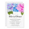 Chic Pink Blue Watercolor Floral Rehearsal Dinner