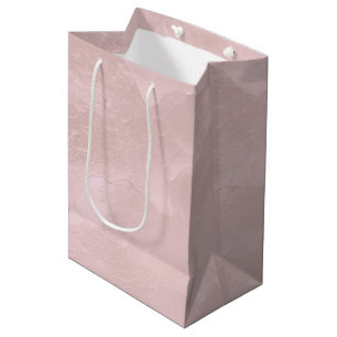 Chic Pink Blush Pearl Bridal Shower Medium Gift Bag