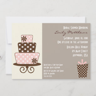 Chic Pink & Brown Invitation