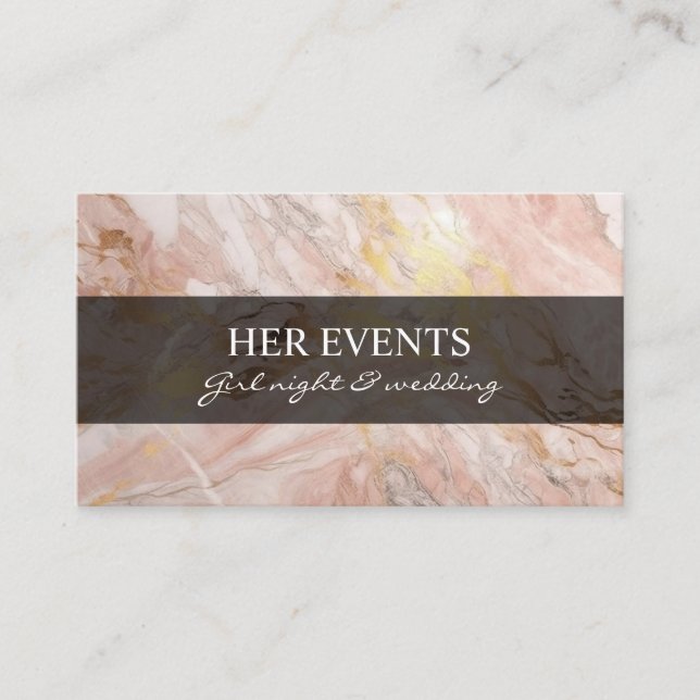 Chic Pink Design Cards for Event Manager (Front)