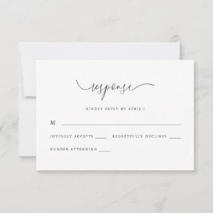 Chic Pink Floral Calligraphy Rsvp Response