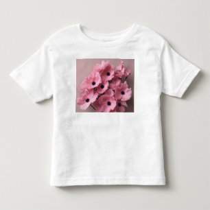 Chic pink floral watercolor bridal toddler t-shirt
