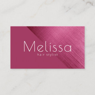 Chic Pink Foil QR Code Business Card