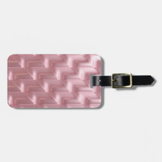Chic Pink Geometric Luggage Tag – Stylish