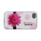 Chic Pink Gerbera Daisy Polka Dot