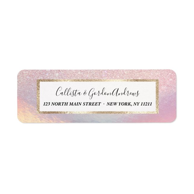 Chic Pink Glitter Iridescent Holographic Gradient (Front)
