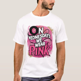 Chic Pink Glitter ‘On Wednesdays We Wear Pink’ Tee