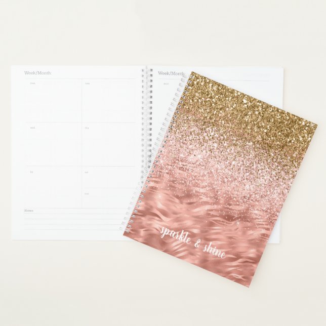 Chic Pink Glitz Zebra Print Planner (Display)