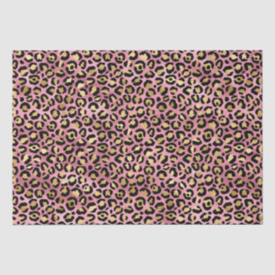 Chic Pink Gold Leopard Pattern Baby Shower Gift Tissue Paper