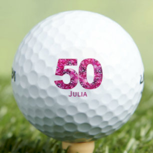 Chic Pink Golf Gift for Wife – 50th Birthday Balls
