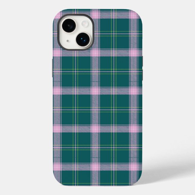 Chic Pink & Green Plaid Device Cover (Back)