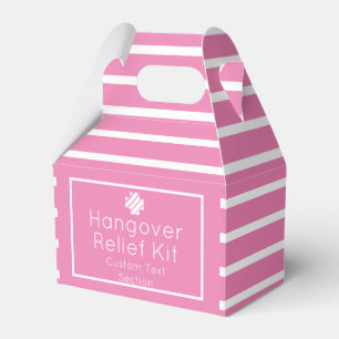 Chic Pink Hangover Relief Kit Favor Box