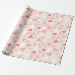 Chic Pink Hearts Valentine's Day Wrapping Paper
