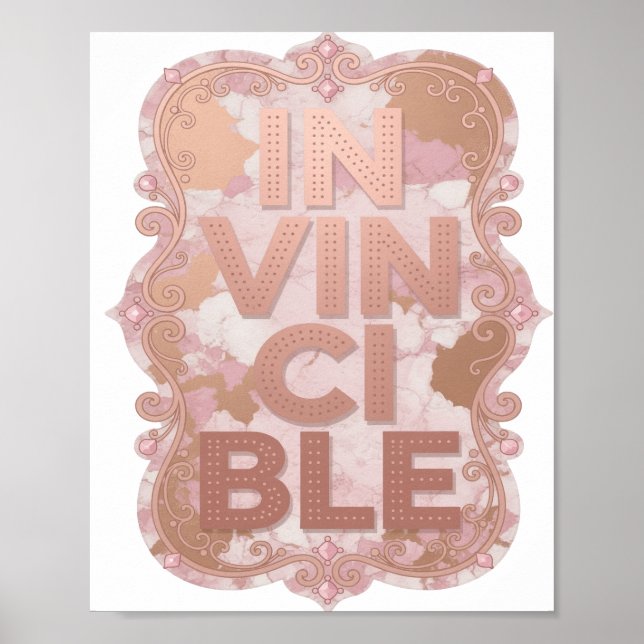 Chic Pink IN VINCIBLE Design Poster (Front)