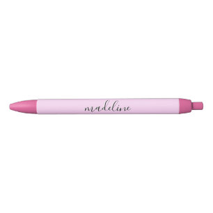 Chic Pink Lace Calligraphy name  Black Ink Pen