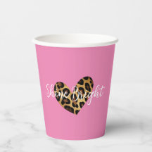 Chic Pink Leopard Print Heart