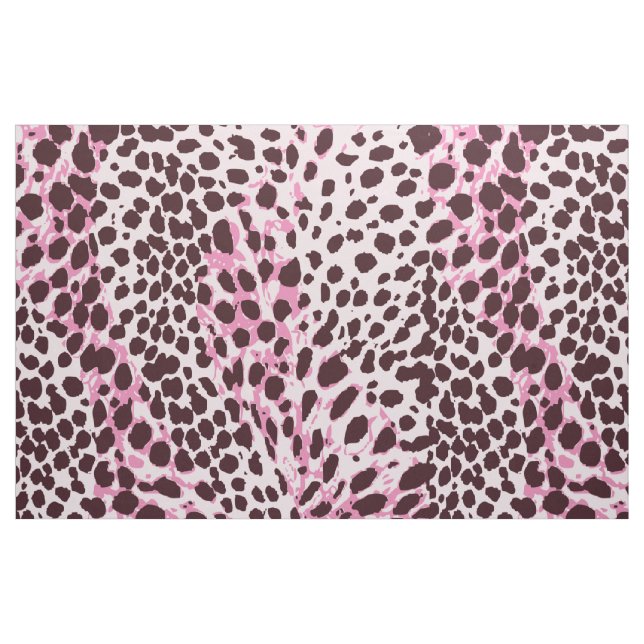 Chic Pink Leopard print pattern customize Fabric (Yard)