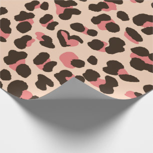 Chic Pink Leopard Print Wrapping Paper